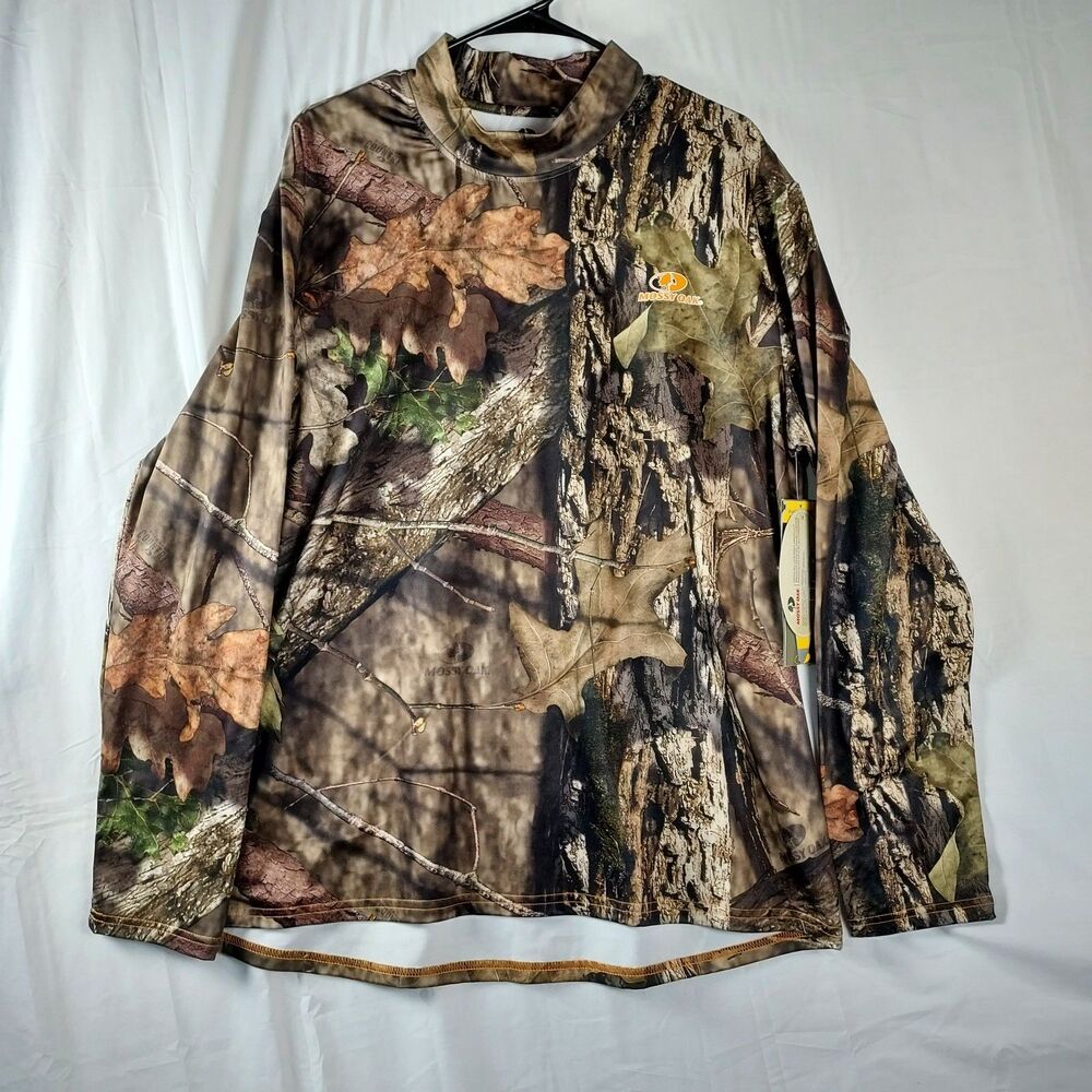 Mossy Oak Men’s XL/XG Camo Hunting Shirt Tech Base Layer Top NWT